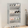 Scarpiera da parete Vidaxx 60x18x90 cm in truciolare grigio cemento