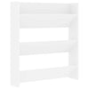 Gabinete de zapato de pared de Vidaxl 80x18x90 cm de madera propiedad de blanco