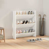 Gabinete de zapato de pared de Vidaxl 80x18x90 cm de madera propiedad de blanco