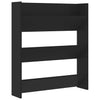 Vidaxl wandschoenenkast 80x18x90 cm bewerkt hout zwart