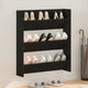 Gabinete de zapato de pared de Vidaxl 80x18x90 cm de madera propiedad de negro