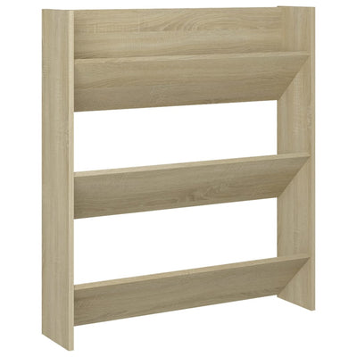 Gabinete de zapato de pared de Vidaxl 80x18x90 cm de madera propiedad de Oak de madera de madera propiedad