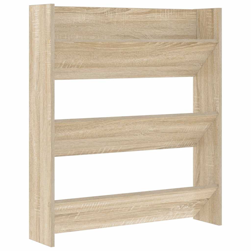 Gabinete de zapato de pared de Vidaxl 80x18x90 cm de madera propiedad de Oak de madera de madera propiedad