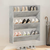 Scarpiera da parete Vidaxx 80x18x90 cm in truciolare grigio cemento