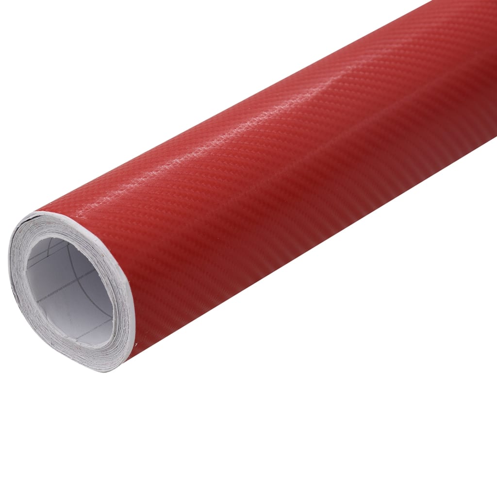 Vidaxl 2 St Autofolie 4D 100x150 cm + 50x150 cm rosso