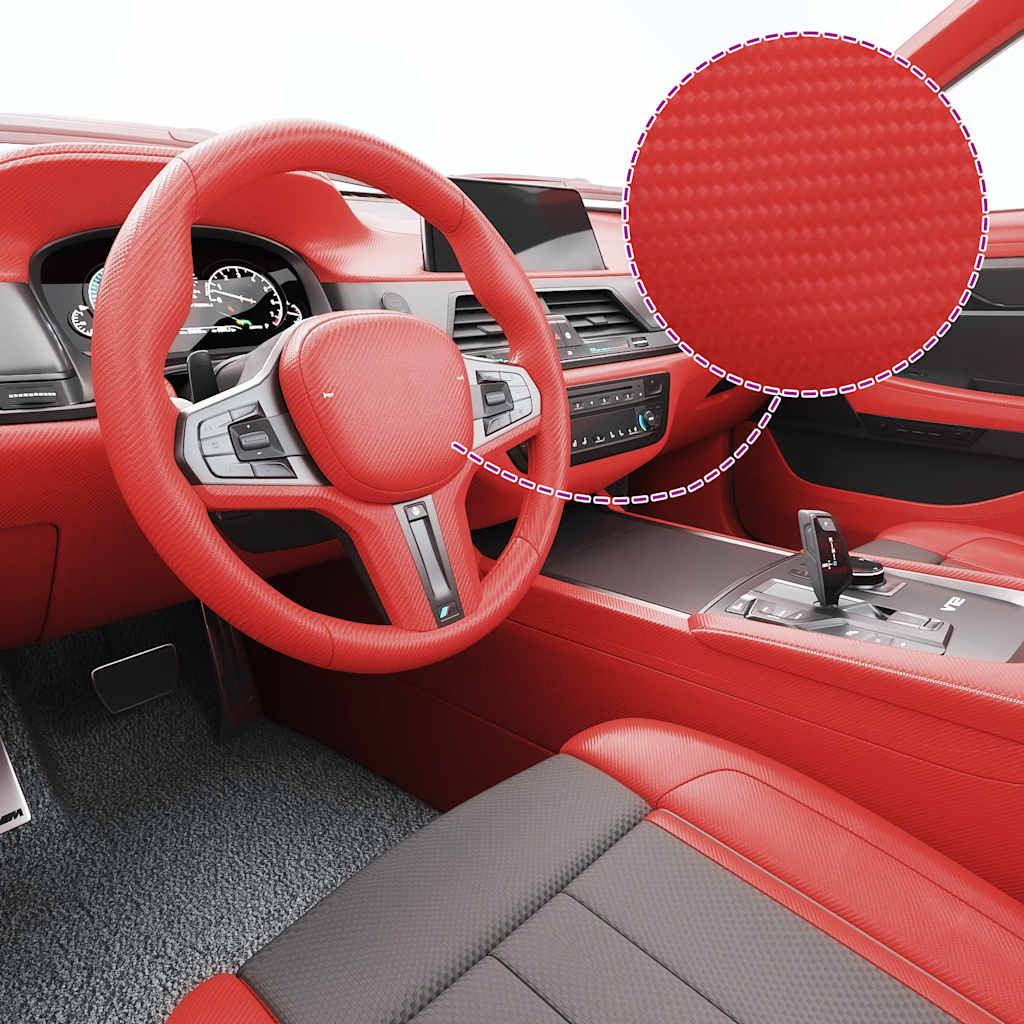 Vidaxl 2 St Autofolie 4D 100x150 cm rosso