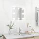 Espejo de pared Vidaxl con lámparas LED vidrio cuadrado