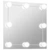 Espejo de pared Vidaxl con lámparas LED vidrio cuadrado
