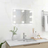 Espejo de pared Vidaxl con lámparas LED de vidrio rectangular