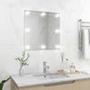 Espejo de pared Vidaxl con lámparas LED vidrio cuadrado