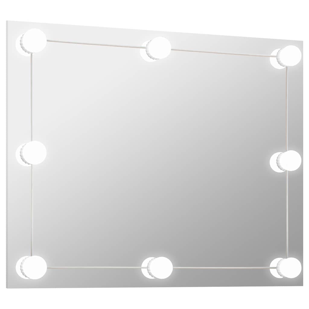 Espejo de pared Vidaxl sin lámparas LED de marco vidrio rectangular