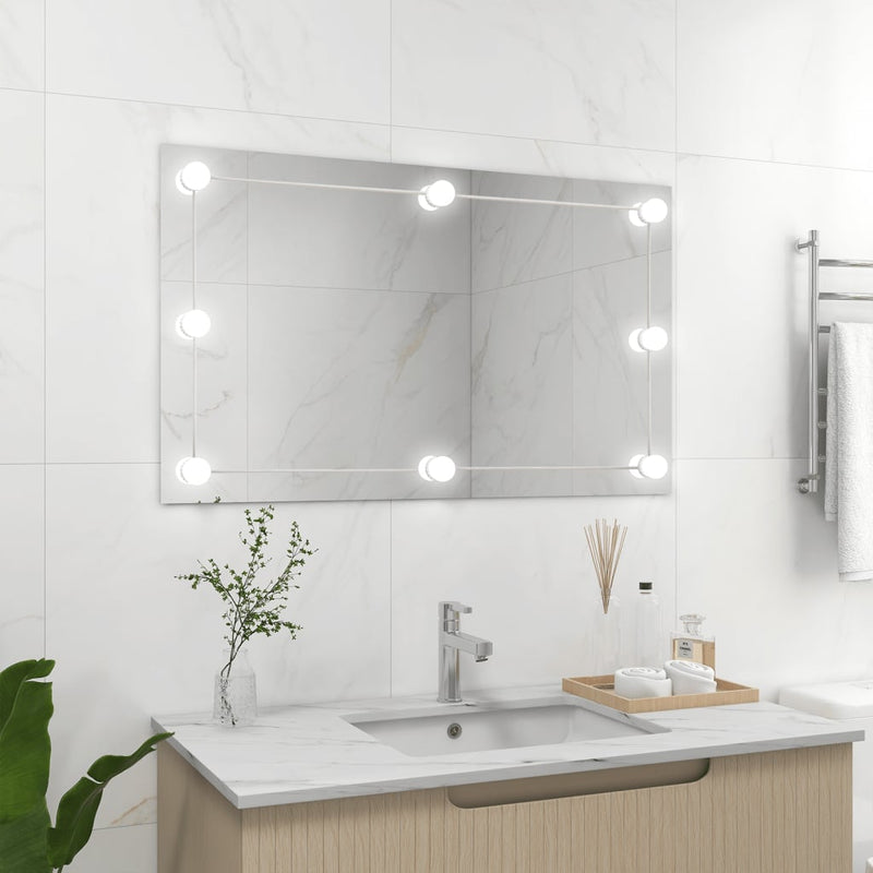 Specchio da parete Vidaxl senza tela lampade a LEDS RECTANGOLA