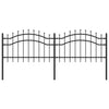 Vidaxl Garden Fence con pelo punti 115 cm in polvere in acciaio rivestito