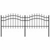 Vidaxl Garden Fence con pelo punti 115 cm in polvere in acciaio rivestito