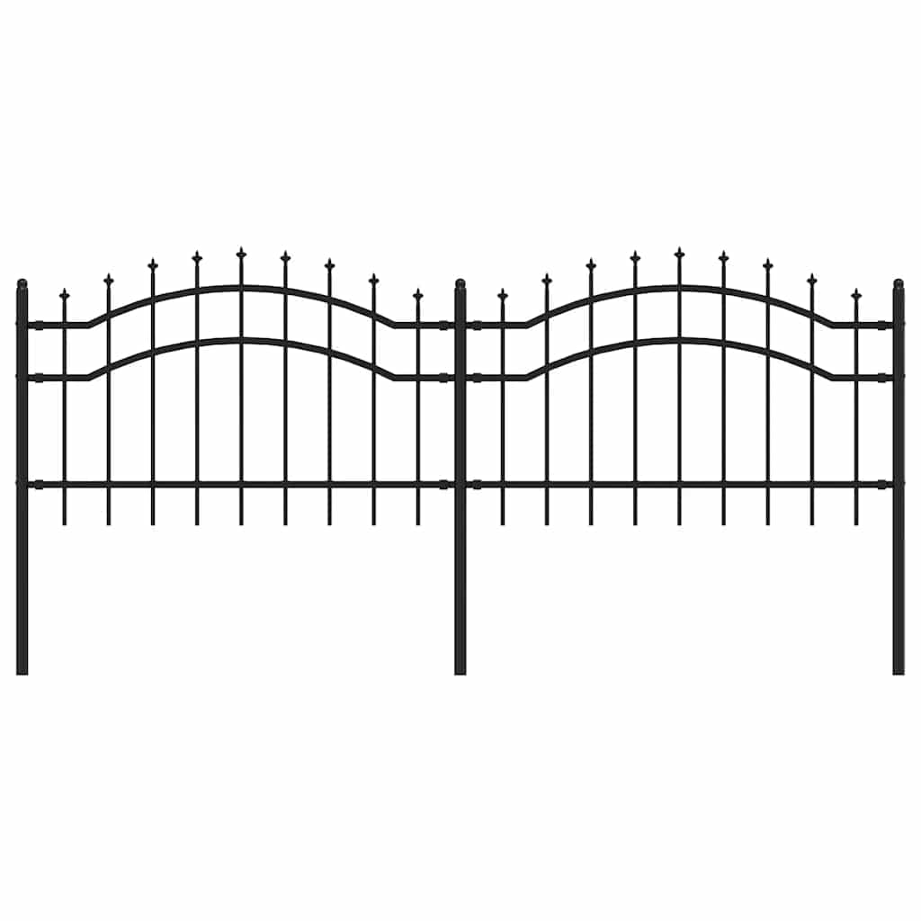 Vidaxl Garden Fence con pelo punti 115 cm in polvere in acciaio rivestito