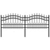 Vidaxl Garden Fence con pelo punti 115 cm in polvere in acciaio rivestito