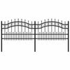 Vidaxl Garden Fence con pelo punti 115 cm in polvere in acciaio rivestito