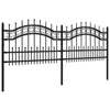 Vidaxl Garden Fence con pelo punti 115 cm in polvere in acciaio rivestito