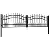Porta Vidaxl con pile Punti 305x120 cm in polvere in acciaio rivestito