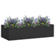 Caja de flores de oficina Vidaxl 90x40x23 cm de acero antracita