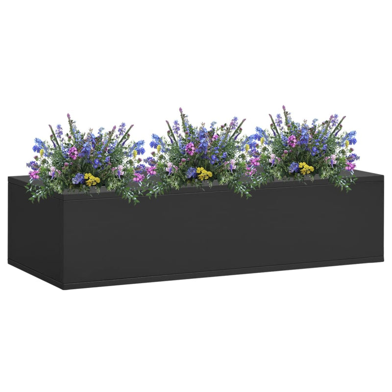 Vidaxl Office Flower Box 90x40x23 cm in acciaio antracite