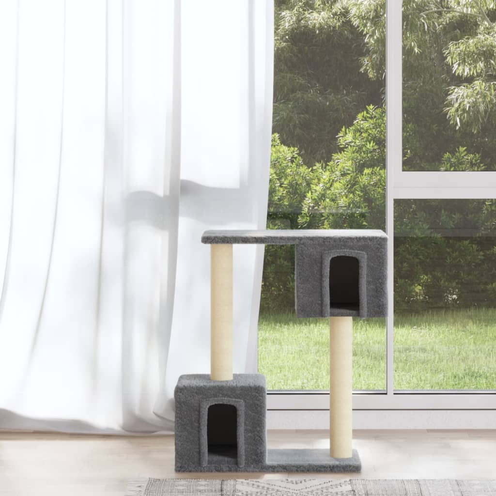 Vidaxl Cat Grakeding Post con graffi di sisal 60 cm grigio chiaro