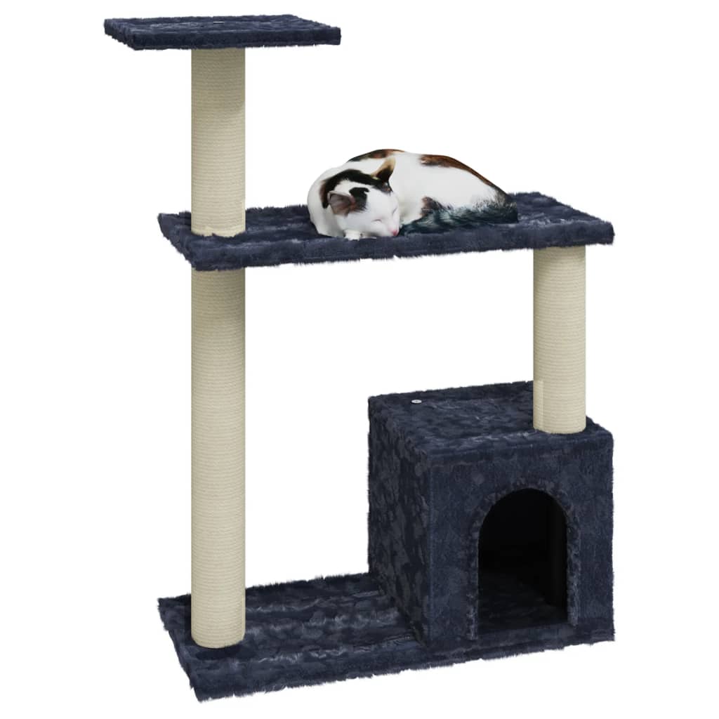 Muebles de gato de Vidaxl con postes de rascado de sisal 70 cm de gris oscuro