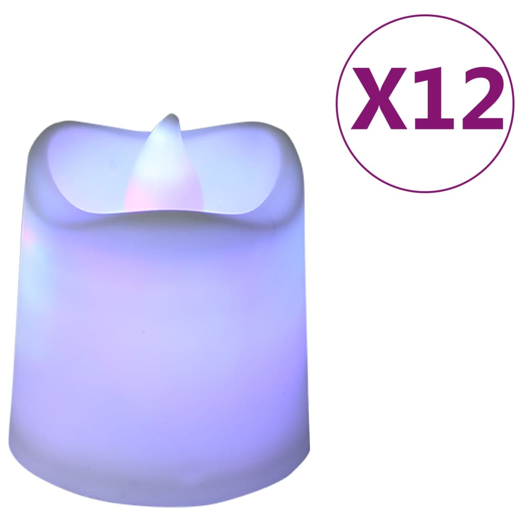 Vidaxl Tealights 12 ST LED Multi -colorato elettrico LED