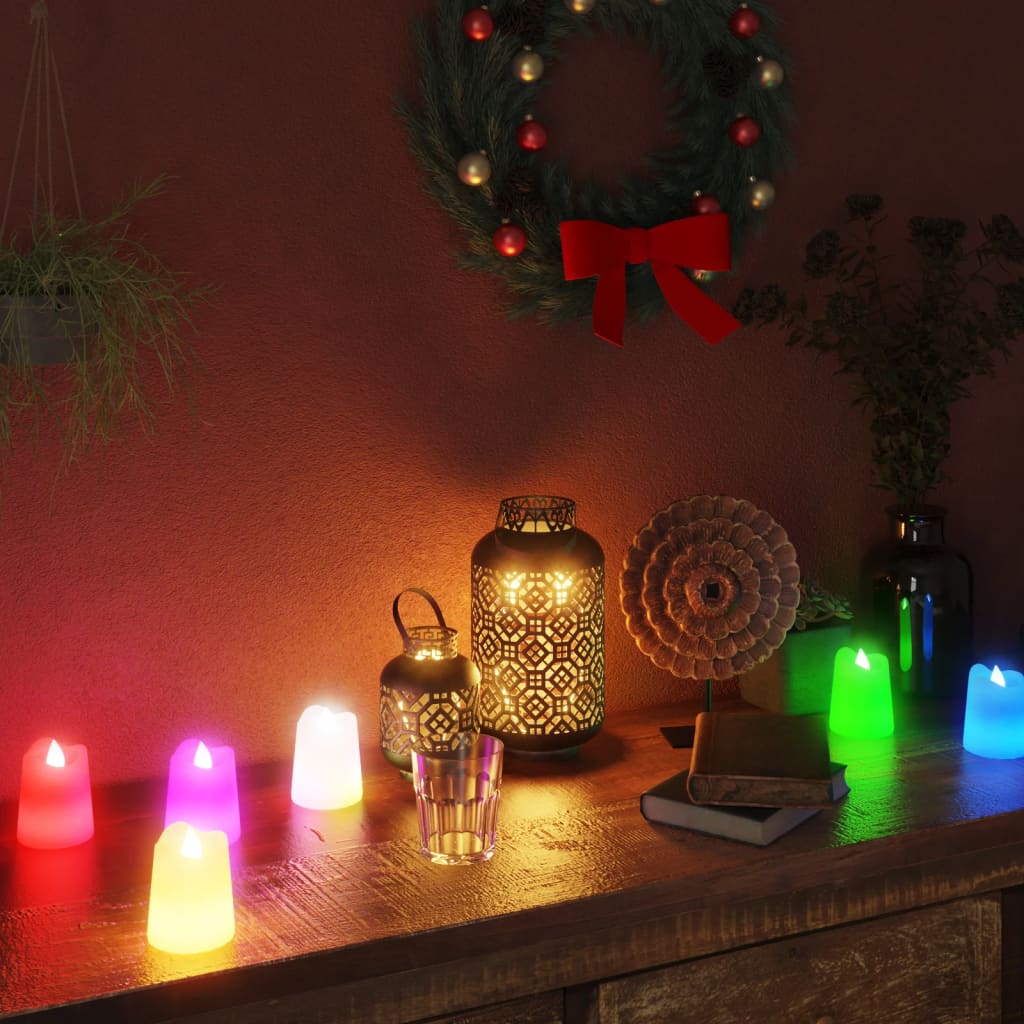 Vidaxl Tealights 12 ST LED Multi -colorato elettrico LED