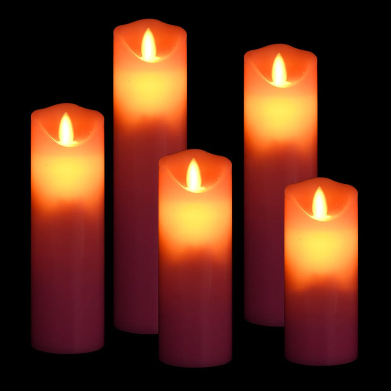 Vidaxl Set di candele a 5 pezzi con LED LED di telecomando White