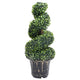 Vidaxx pianta artificiale con vaso in bosso a spirale 89 cm verde