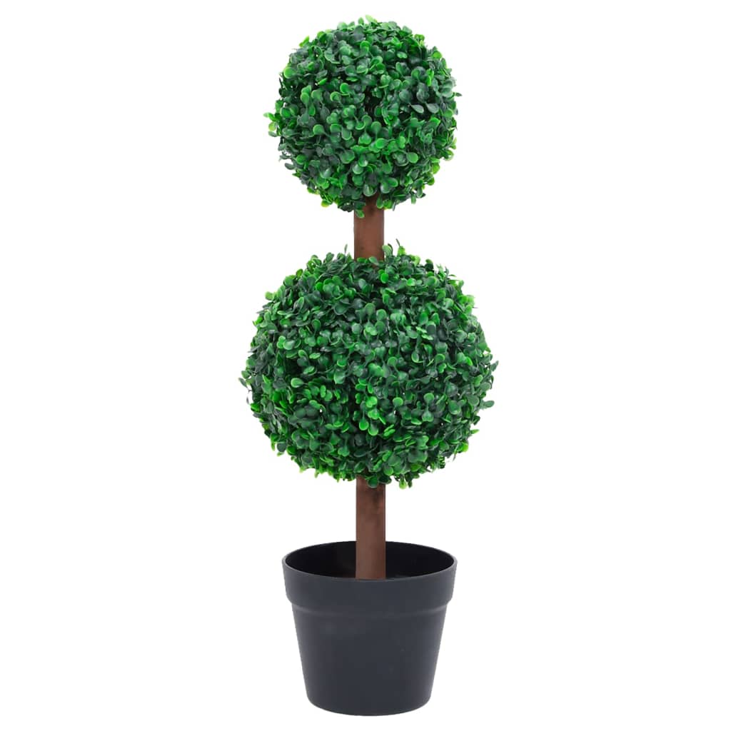 Vidaxl Plant artificiale con vaso boxer sferico Formazione 60 cm Verde