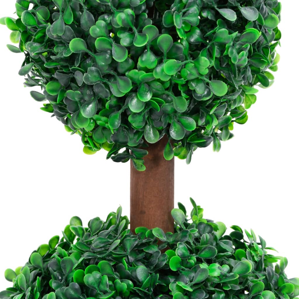 Vidaxl Plant artificiale con vaso boxer sferico Formazione 60 cm Verde