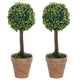 Vidaxl Plantas artificiales con Pot 2 ST BOXWOOD Formación esférica 41 cm verde