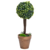 Vidaxl kunstplanten met pot 2 st buxus bolvorming 41 cm groen