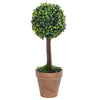 Vidaxl Piante artificiali con vaso a 2 St Boxwood Formazione sferica 56 cm Verde