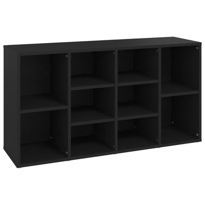 Sofá de zapatos Vidaxl 103x30x54.5 cm de madera procesada negra