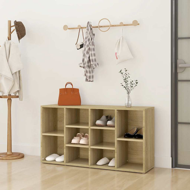 Sofá de zapatos Vidaxl 103x30x54.5 cm de madera procesada Sonoma Oak -Colorado