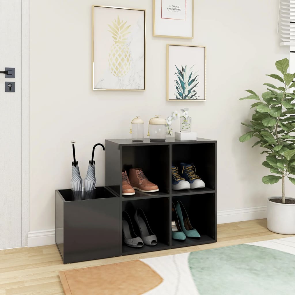 Armario de almacenamiento de Vidaxl 105x35.5x70 cm de madera procesada gris