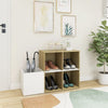 Vidaxl opbergkast 105x35,5x70 cm bewerkt hout wit en sonoma eikenkleur