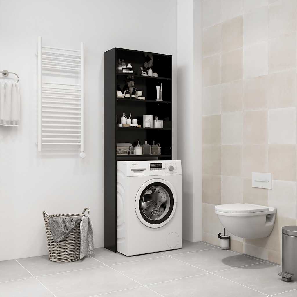 Vidaxl Washing Machine Armadio 64x24x190 cm nero