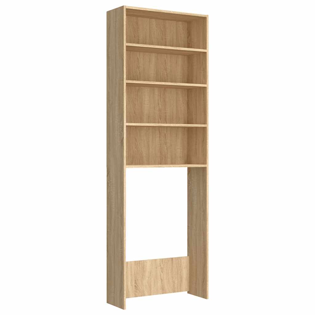 Gabinete de lavadora Vidaxl 64x24x190 cm de color blanco y soma.