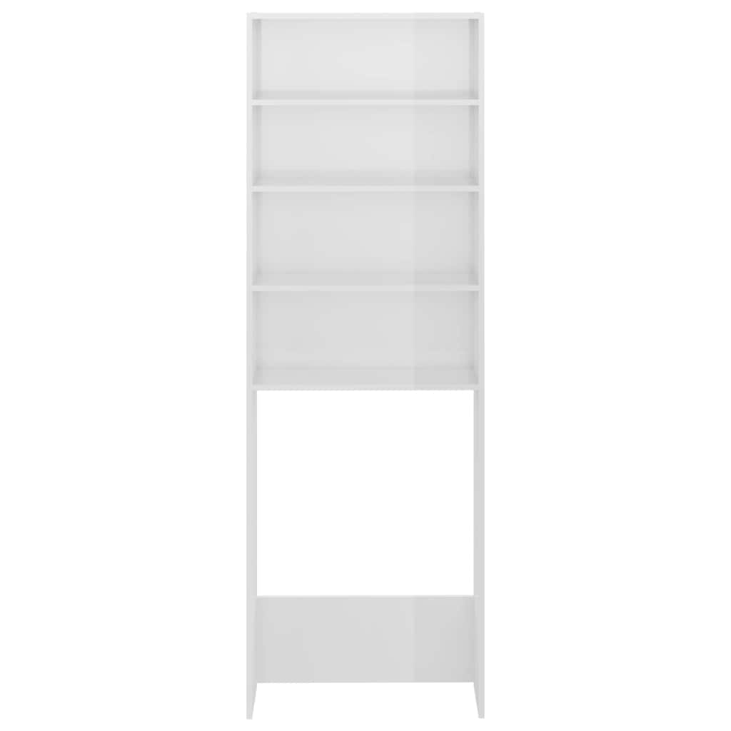 Vidaxl washing machine cabinet 64x24x190 cm high gloss white