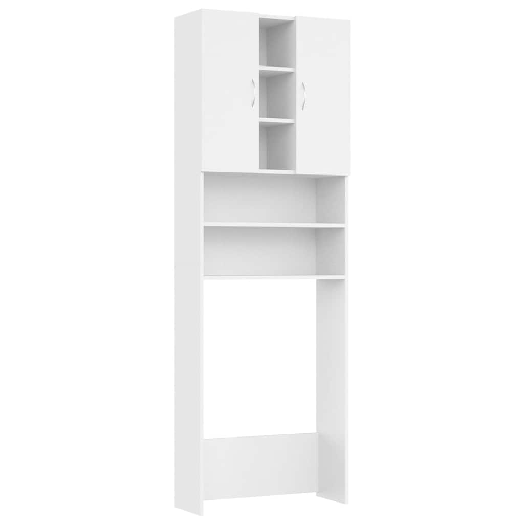 Vidaxl wasmachinekast 64x25,5x190 cm wit