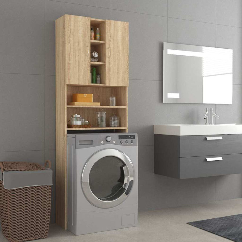 Vidaxl Washing Machine Cabinet 64x25.5x190 cm Sonoma Oak -colorato