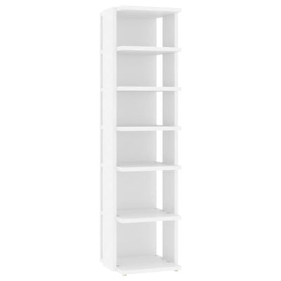 Gabinete de zapatos Vidaxl 27.5x27x102 cm de madera procesada blanca