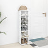 Gabinete de zapatos Vidaxl 27.5x27x102 cm de madera procesada blanca