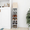 Gabinete de zapatos Vidaxl 27.5x27x102 cm de madera procesada blanca