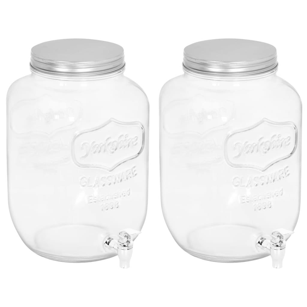Distributori di bevande Vidaxl 2 ST 8050 ml di vetro