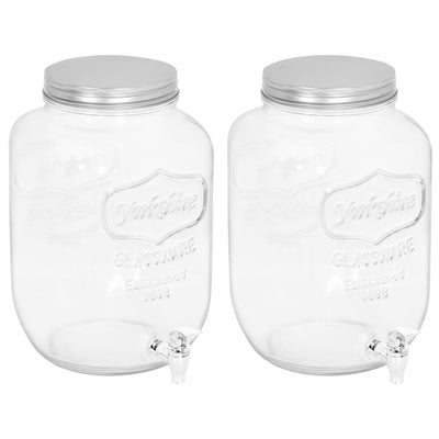 Distributori di bevande Vidaxl 2 ST 8050 ml di vetro